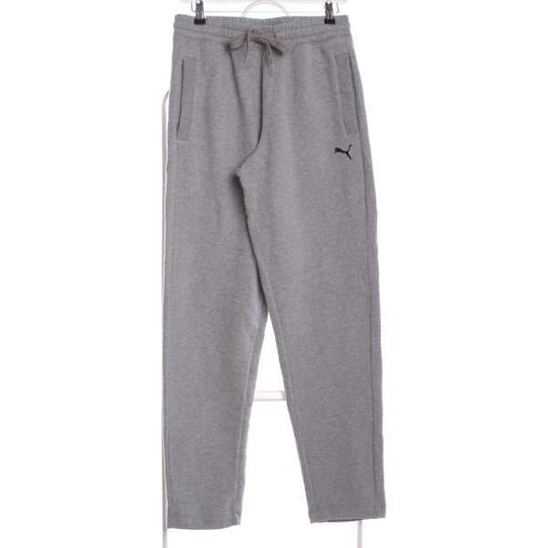 Puma 90's Elasticated Waistband Drawstring Joggers / Sweatpants Medium Grey