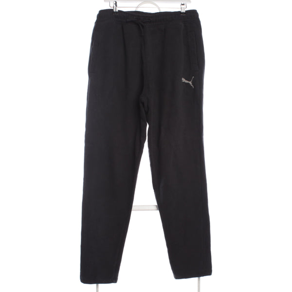 Puma 90's Elasticated Waistband Drawstring Joggers / Sweatpants Large Black