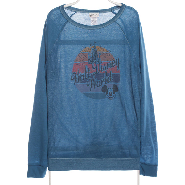 Disney 90's Disneyland Crewneck Sweatshirt XLarge Blue