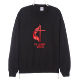 Gildan 90's St James UMC Crewneck Sweatshirt Large Black
