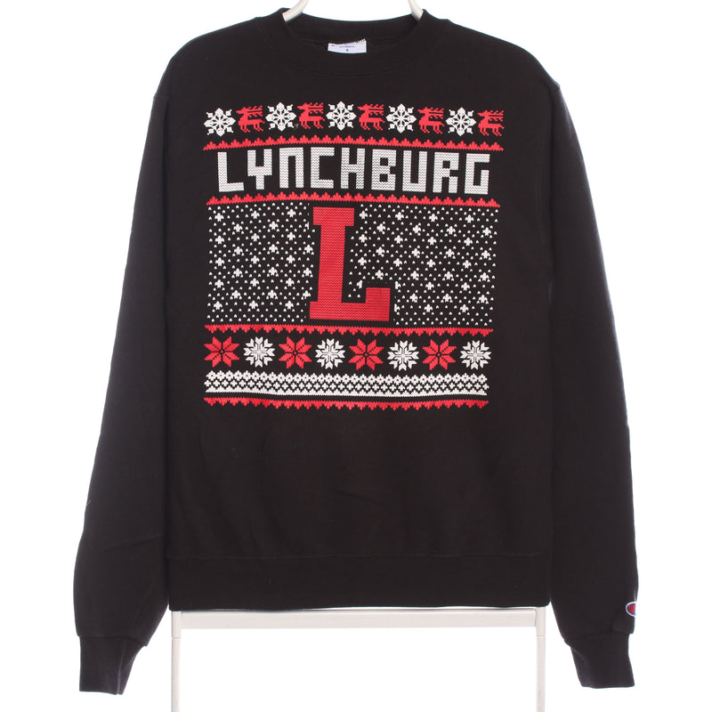 Champion 90's Lynchburg Christmas Crewneck Sweatshirt Small Black