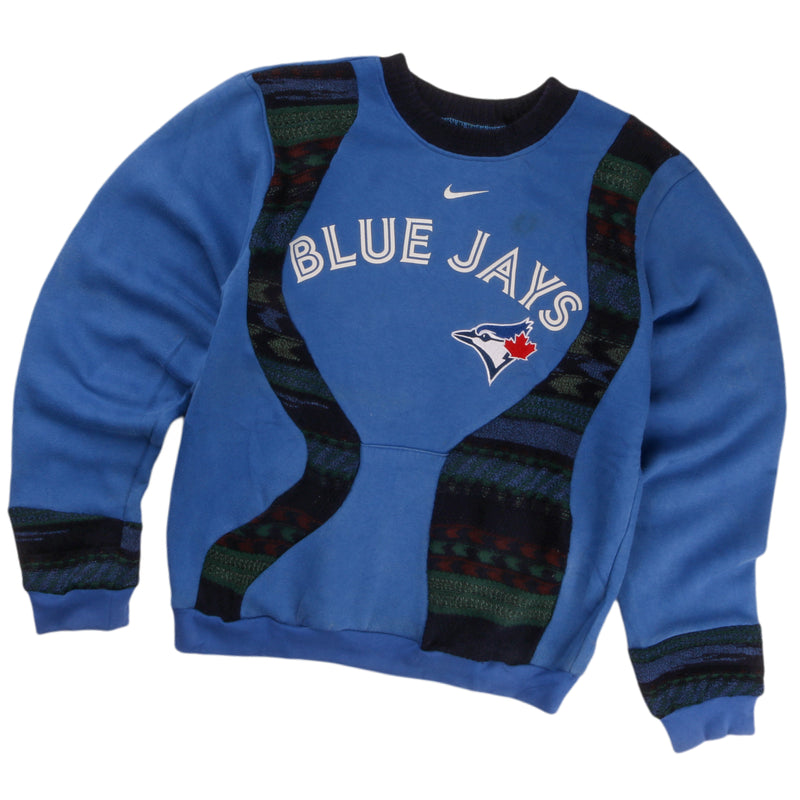 REWORK Nike X COOGI 90's Blue Jays MLB Crewneck Sweatshirt Women's Medium Blue