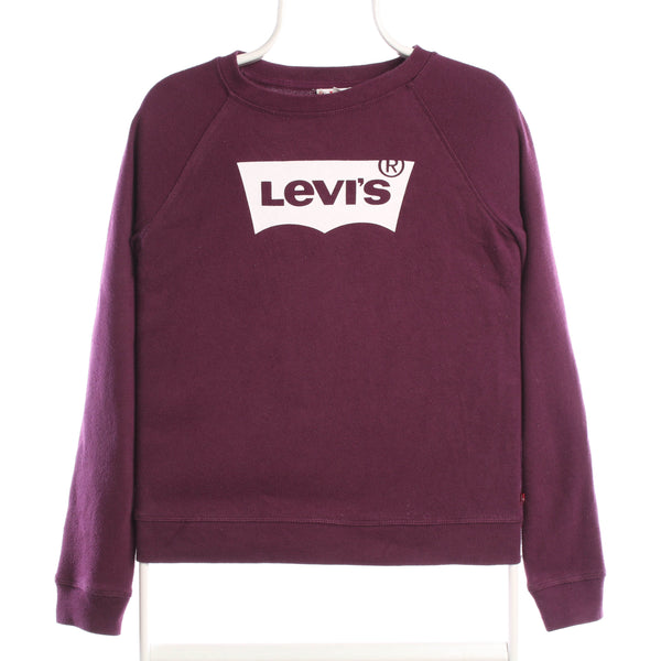 Levi's 90's Spellout Crewneck Sweatshirt XSmall Purple