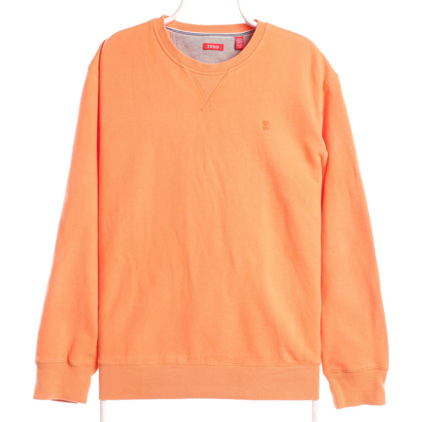 Izod 90's Plain Crewneck Sweatshirt XLarge Orange