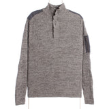 Calvin Klein 90's Quarter Zip Knitted Jumper / Sweater Medium Grey