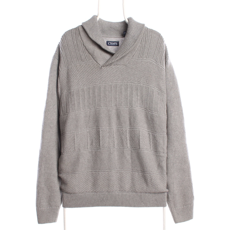 Chaps Ralph Lauren 90's Knitted Jumper / Sweater XLarge Grey