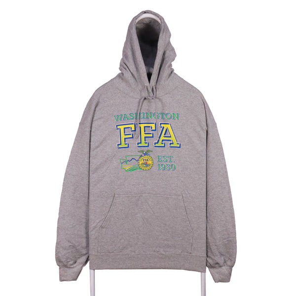 Port And Company 90's Washington FFA Pullover Hoodie XLarge Grey