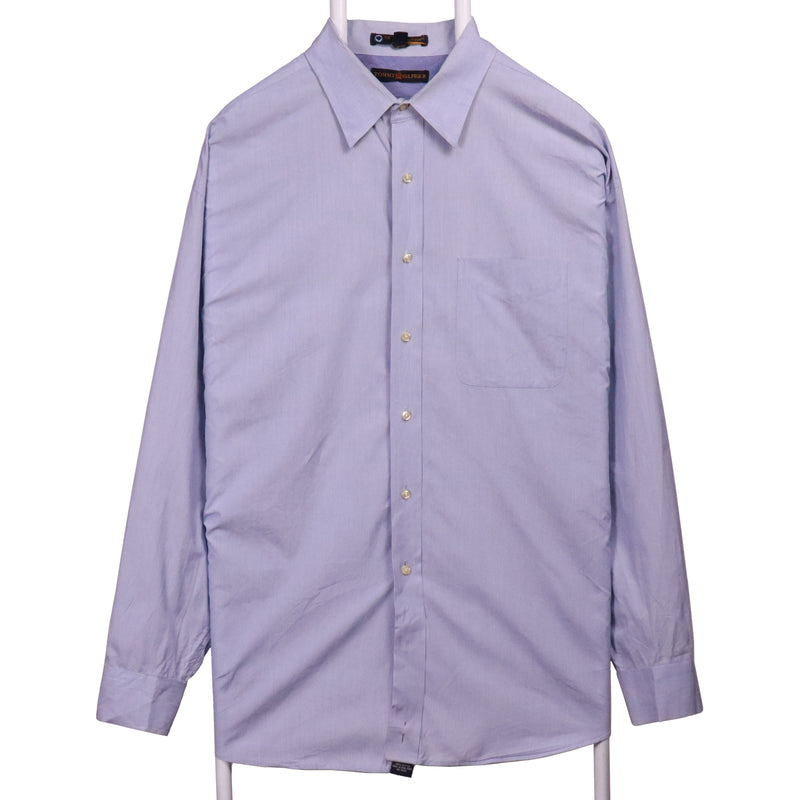 Tommy Hilfiger 90's Long Sleeve Button Up Plain Shirt XLarge Blue