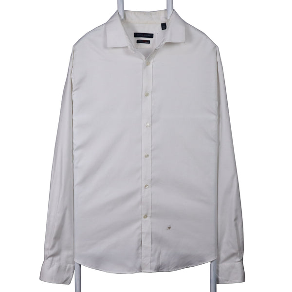 Tommy Hilfiger 90's Long Sleeve Button Up Plain Shirt XLarge White