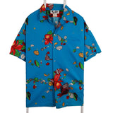 Hilo Hattie 90's Short Sleeve Button Up Shirt XLarge Blue
