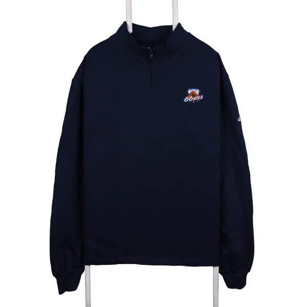 Adidas 90's Quarter Zip Long Sleeve Jumper XLarge Navy Blue