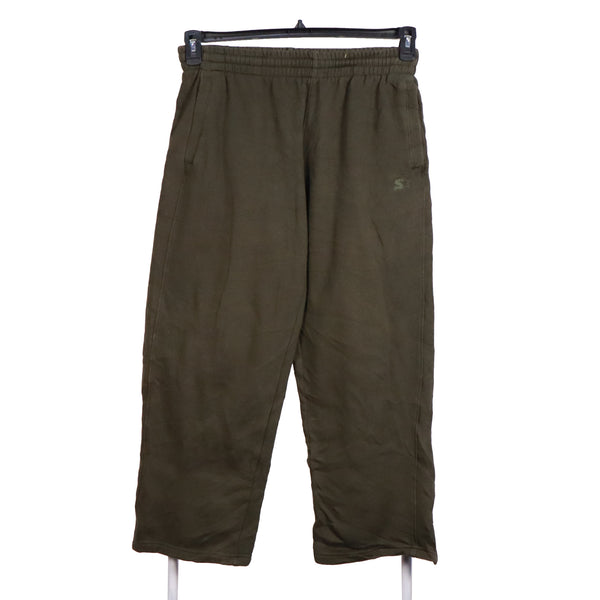 Starter 90's Elasticated Waistband Drawstrings Joggers / Sweatpants Small Khaki Green