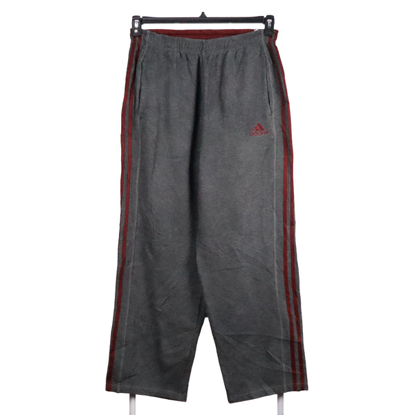 Adidas 90's Striped Elasticated Waistband Drawstrings Joggers / Sweatpants XLarge Grey