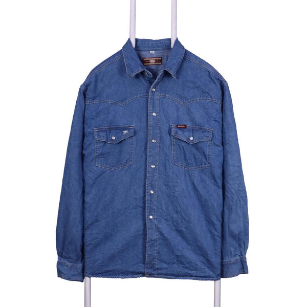 Trade Easy Mark 90's Denim Shirt Button Up Shirt XLarge Blue