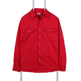 Clique 90's Long Sleeve Button Up Shirt Medium Red