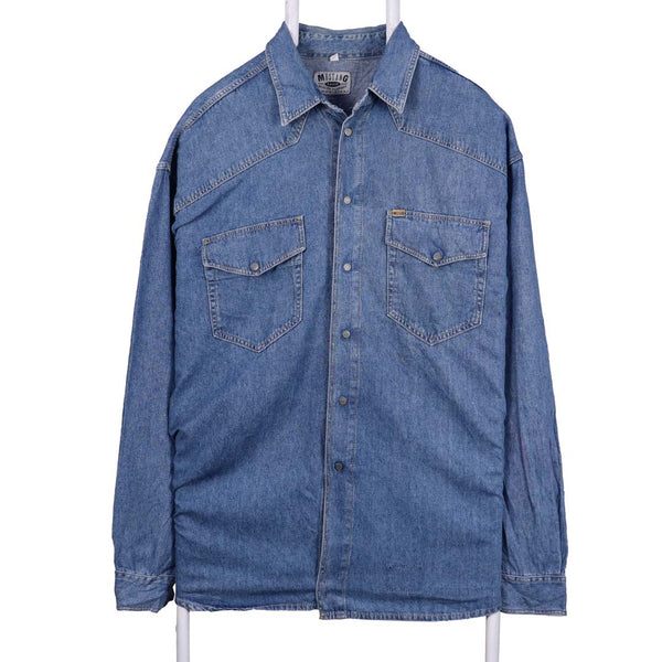 Mustang 90's Denim Long Sleeve Shirt XLarge Blue