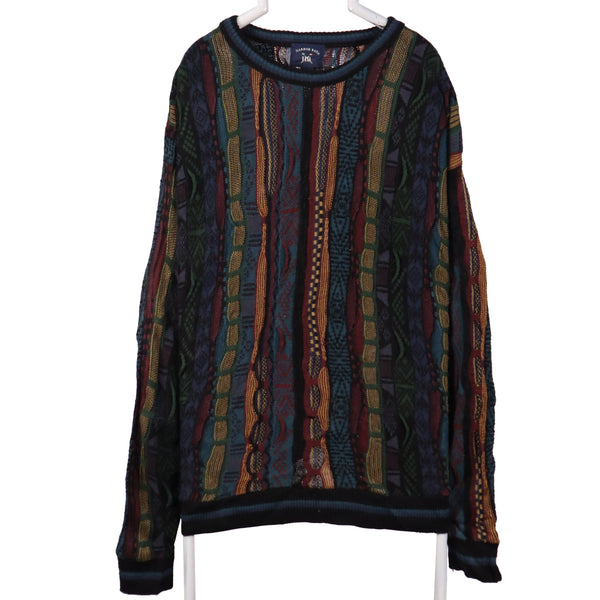 Harbor Bay 90's Coogi Style Knitted Crewneck Jumper / Sweater XXLarge (2XL) Blue