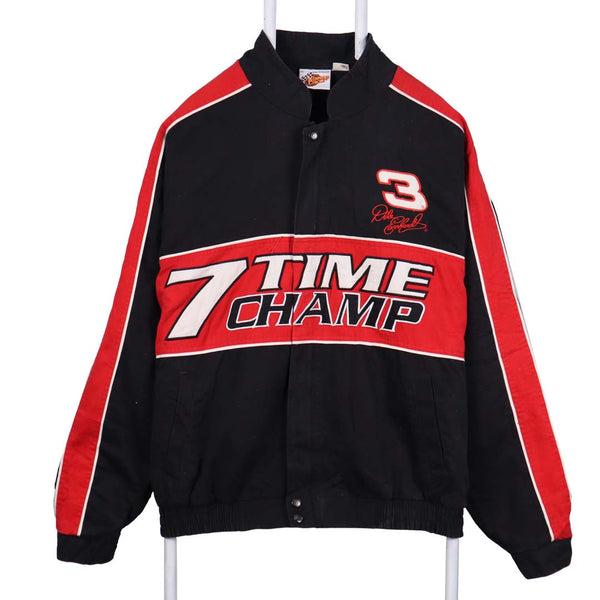 Winners Circle 90's Zip Up Long Sleeve Bomber Jacket XLarge Black