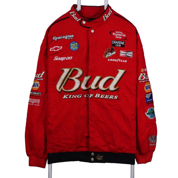 Chase Authentics 90's Budweiser Nascar Jacket XXLarge (2XL) Red