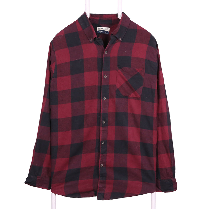 Magellan Outdoors 90's Lumberjack Long Sleeve Button Up Shirt Medium Black