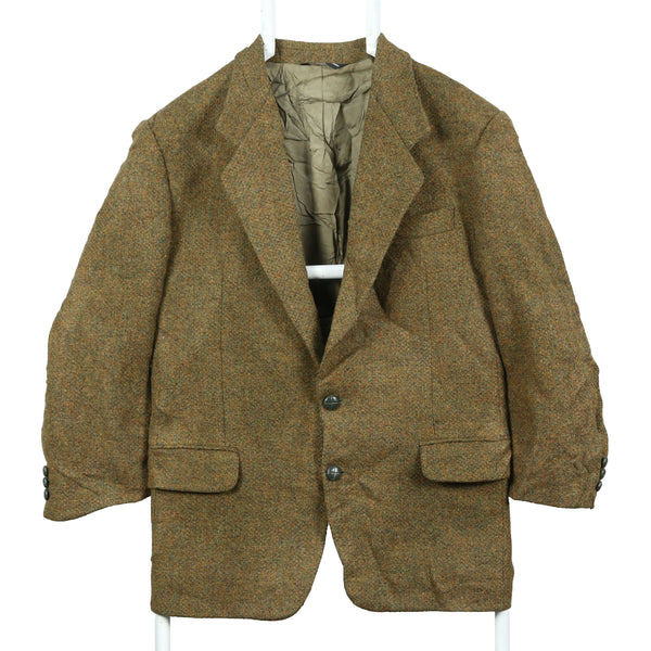 Harris Tweed 90's t Tweed Wool Jacket Blazer 40 Khaki Green