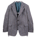 Harris Tweed 90's Tweed Wool Jacket Button Up Blazer 42 Grey