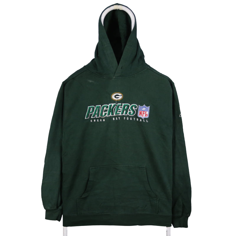 Reebok 90's Green Bay Packers NFL Pullover Hoodie Small Green