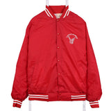 Auburn 90's College Coach Jacket Button Up Back Print Varsity Jacket XXLarge (2XL) Red