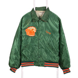 Vinny De Long 90's Coach College Waterside Button Up Bomber Jacket Large Green