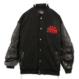 Chase Authentics 90's Leather Arm Button Up Varsity Jacket XLarge Black