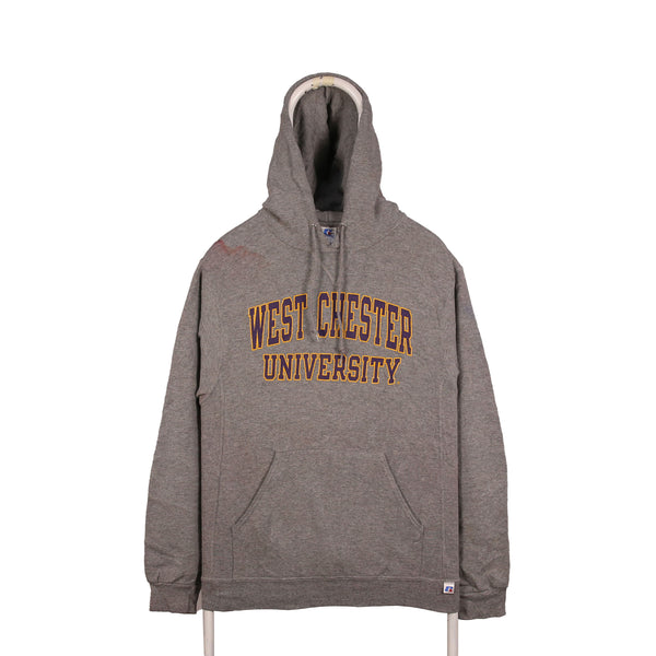 Russell Athletic 90's Drawstring Hooded Long Sleeve Pullover Hoodie Small Grey