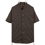 Chaps Ralph Lauren 90's Short Sleeve Button Up Shirt Large Black