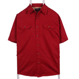 Wrangler 90's Short Sleeve Button Up Shirt Medium Red