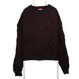 The Mens Store 90's Knitted Granddad Long Sleeve Jumper XLarge Burgundy Red