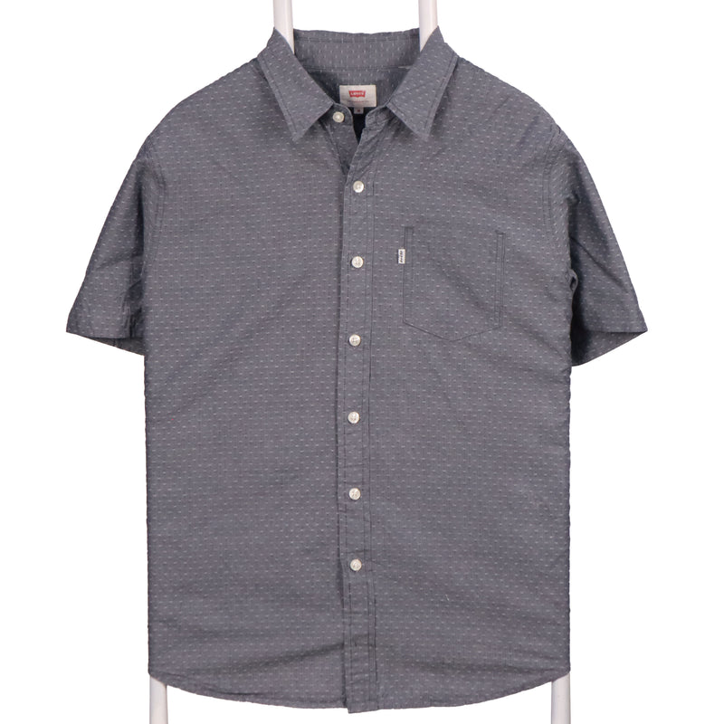 Levi's 90's Short Sleeve Button Up Shirt Medium Grey