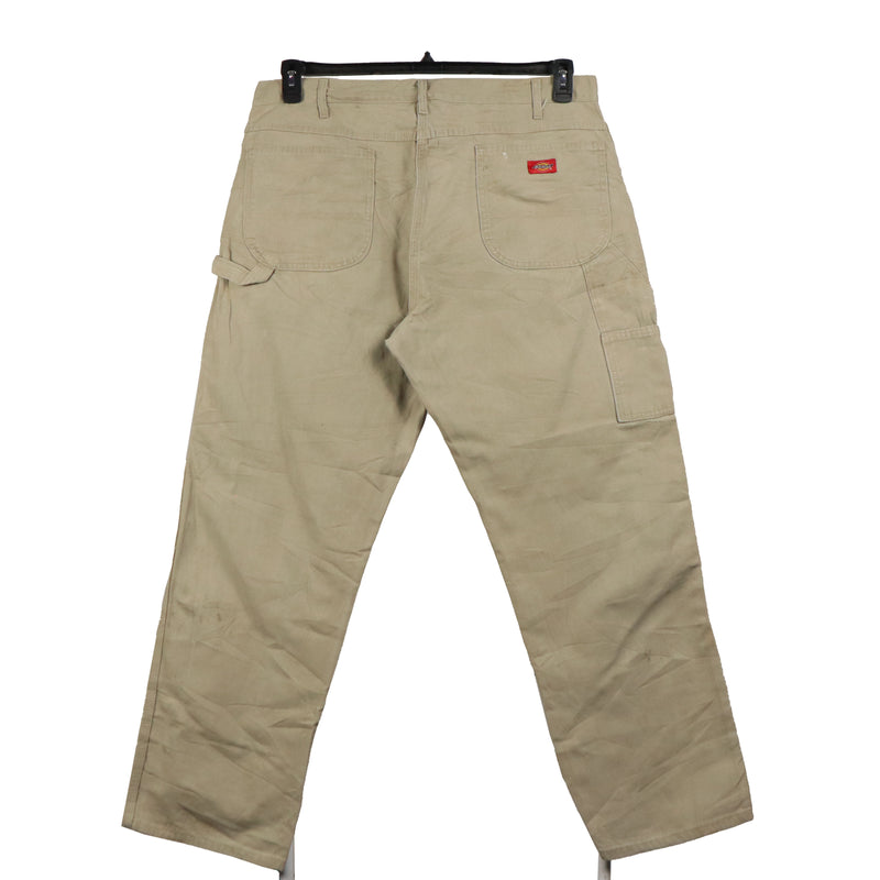 Dickies 90's Carpenter Workwear Straight Leg Bootcut Jeans / Pants 38 Beige Cream