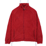 Columbia 90's Full Zip Up Fleece Jumper Large Burgundy Red