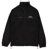Columbia 90's Spellout Logo Full Zip Up Fleece Jumper Small Black