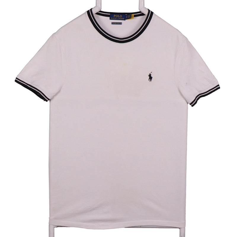 Polo Ralph Lauren 90's Short Sleeve Single Stitch Crewneck T Shirt Small White