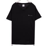 Champion 90's V Neck Spellout T Shirt XLarge Black