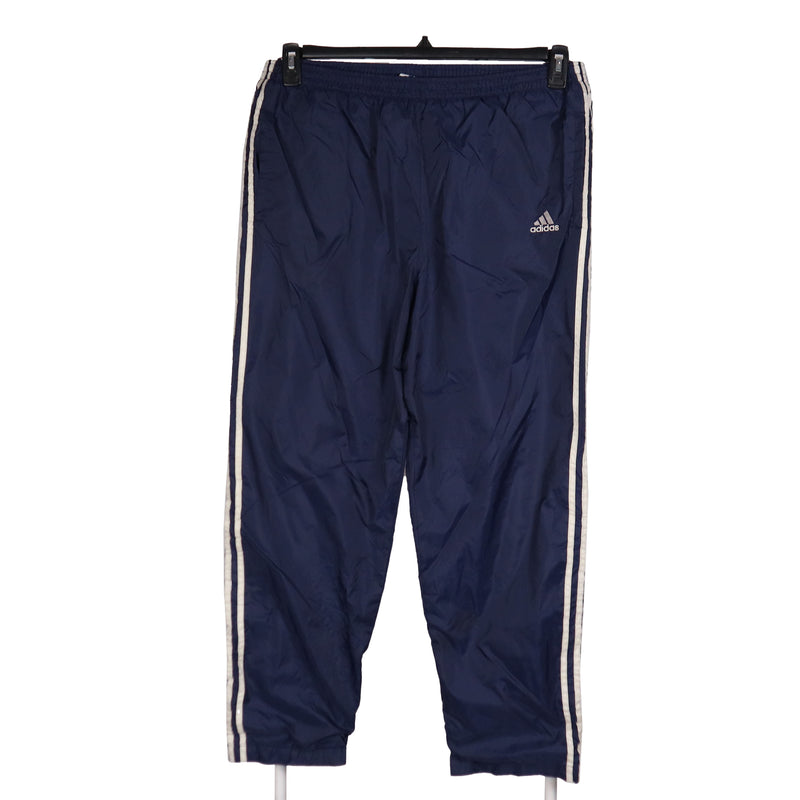 Adidas 90's Drawstring Elasticated Waistband Spellout Logo Joggers / Sweatpants Medium Navy Blue