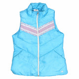 Adidas 90's Puffer Vest Zip Up Gilet 26 Turquoise Blue Green