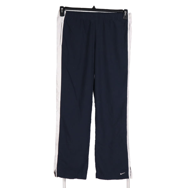 Nike 90's Elasticated Waistband Drawstrings Swoosh Joggers / Sweatpants Medium Navy Blue