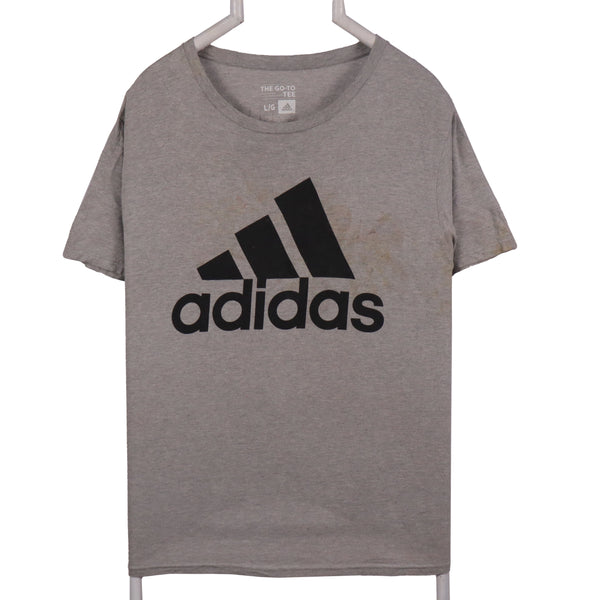 Adidas 90's Short Sleeve Crewneck T Shirt Large Grey