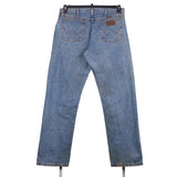 Wrangler 90's Baggy Denim Bootcut Jeans / Pants 34 x 32 Blue
