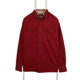 Wrangler 90's Long Sleeve Button Up Shirt Large Burgundy Red
