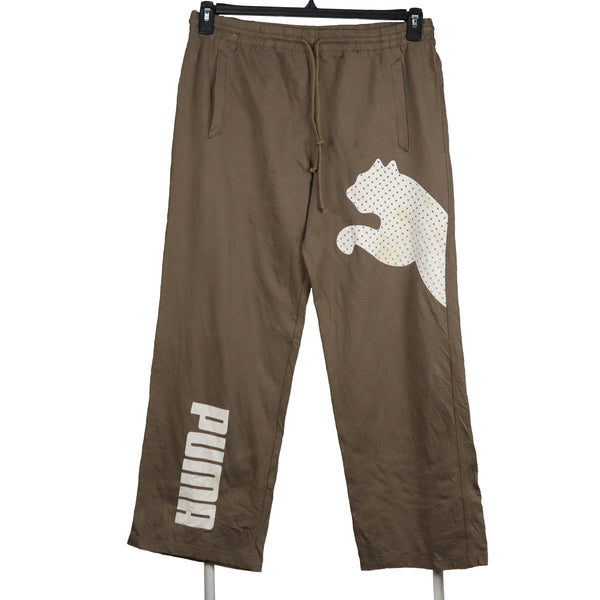 Puma 90's Jogging Bottoms Printed Straight Leg Trousers / Pants XLarge Khaki Green