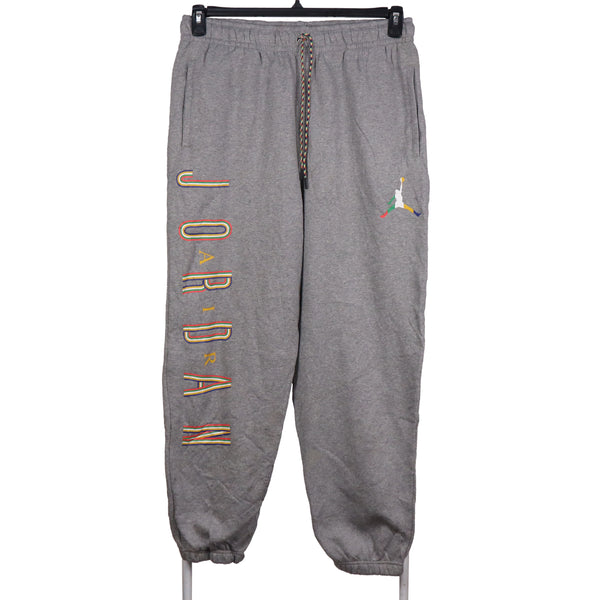 Jordan 90's Jumpman Graphic Spellout Logo Baggy Trousers / Pants Large Grey