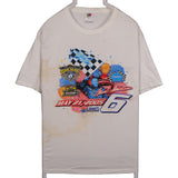 Fruit of the Loom 90's Racing Car Short Sleeve Crewneck T Shirt Large White