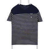 Polo Ralph Lauren 90's Pocket Striped Short Sleeve T Shirt XLarge Blue